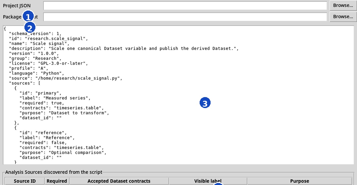 Zoom leggibile della sezione Project JSON del Module Builder