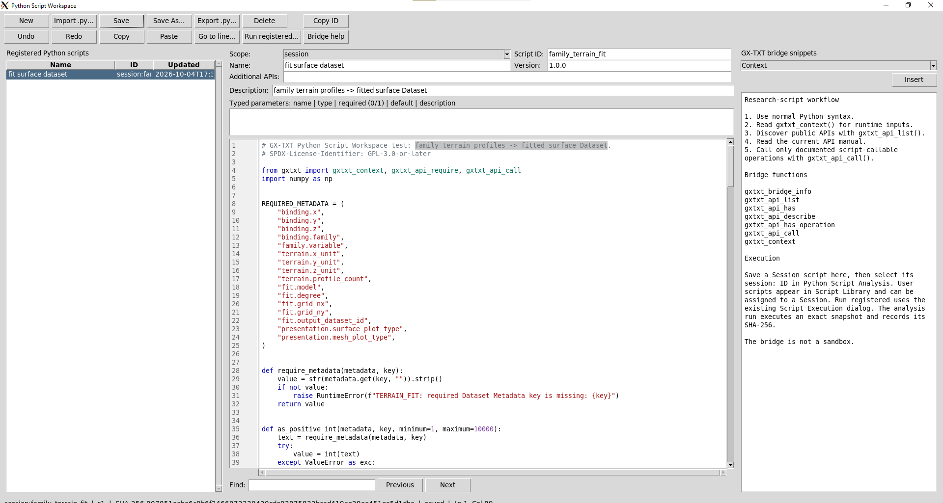 Editor Python Script Workspace