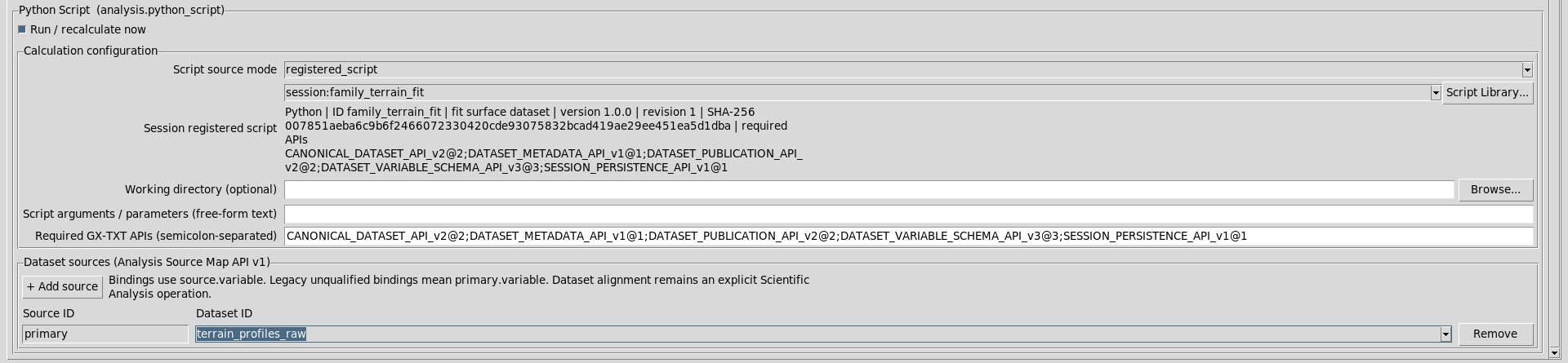 Analysis Source del fit Python
