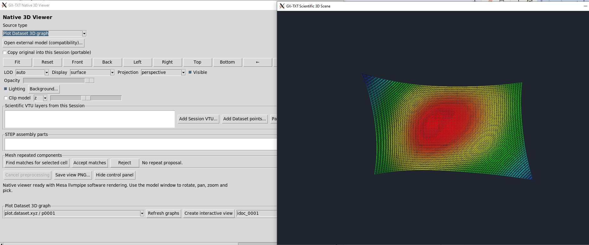 Passaggio Plot Dataset verso Interactive Document e Native 3D